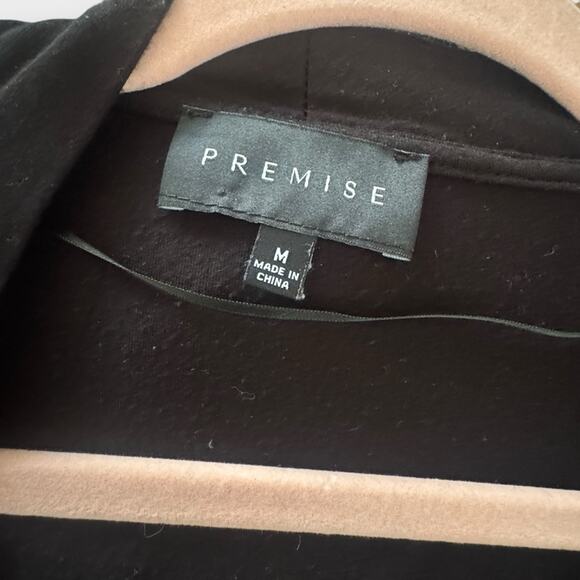 Premise black 3/4 sleeve long open faced cardigan, size medium - Picture 2 of 5